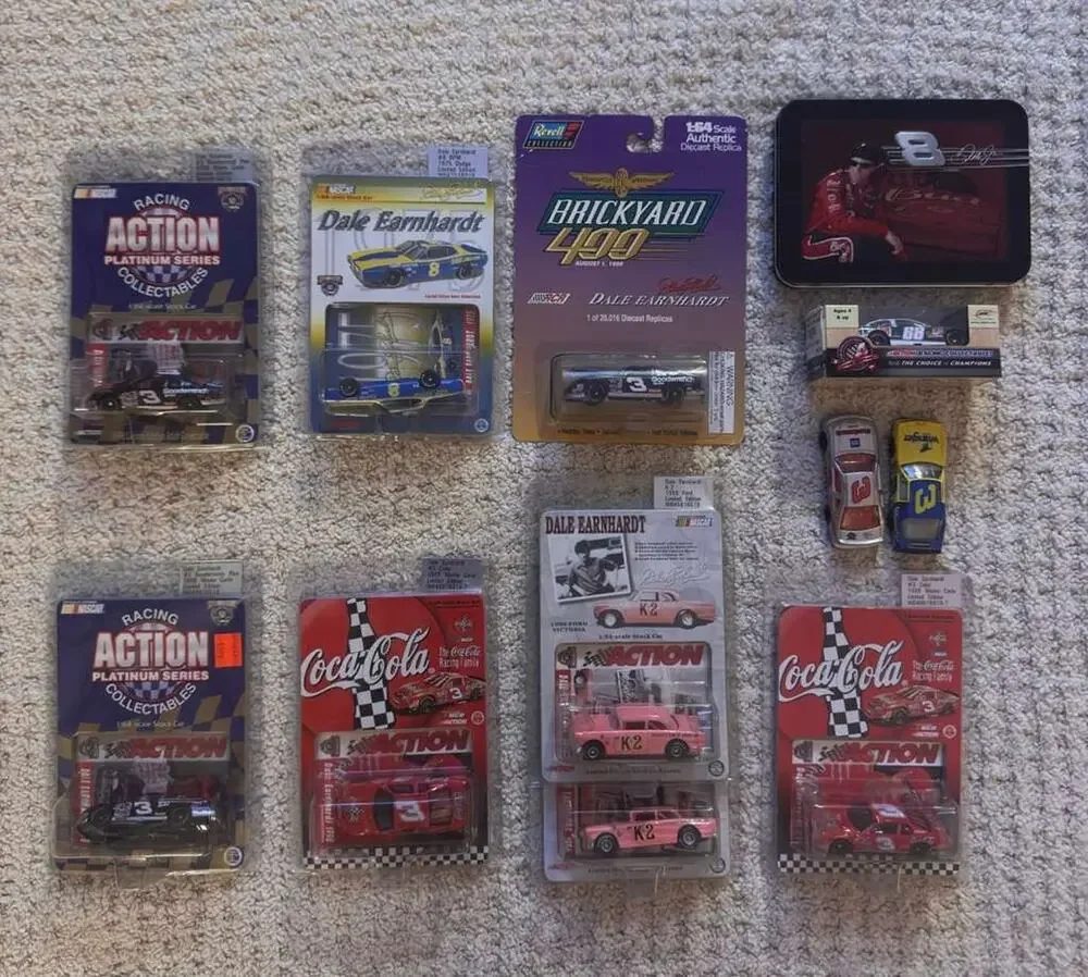 Dale Earnhardt NASCAR Collectibles Lot Action Revell Diecast Cars Cards Tin #3
